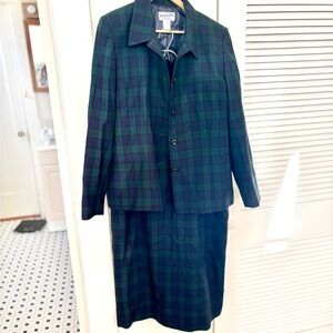 Vintage Pendleton Plaid Blazer and Skirt Set sz 12